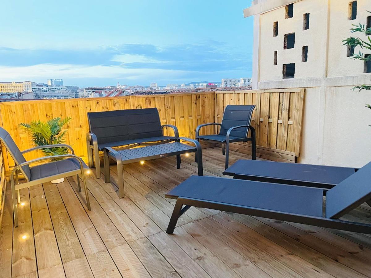 Honore - Rooftop Avec Vue - Appartement T3 Atypique Centre Ville Vieux Port Proche Opera Μασσαλία Εξωτερικό φωτογραφία
